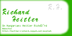 richard heitler business card